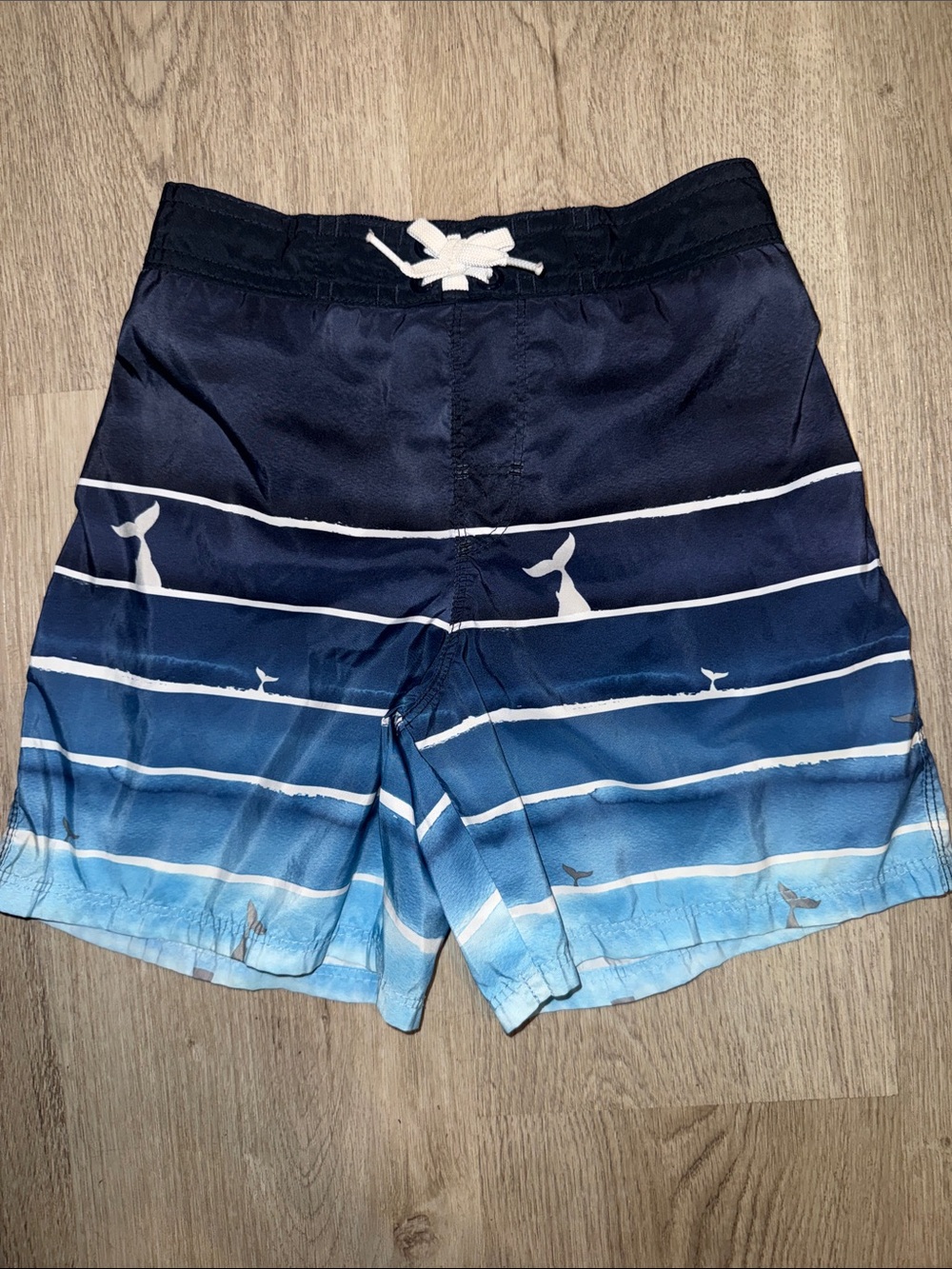 H&M Navy and Light Blue Boys Swim Trunks